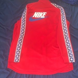 Nike Tapped logo Jacket ( color Red ) size large ( L )